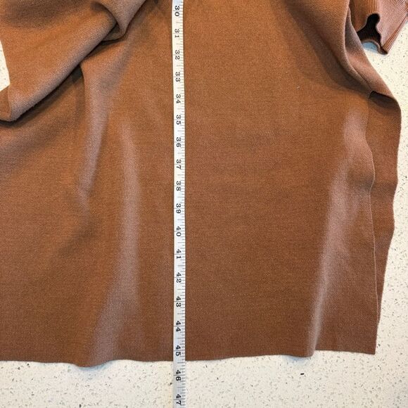 NWOT Nicole Miller Warm Brown Long Sleeve sweater Dress - Picture 6 of 6